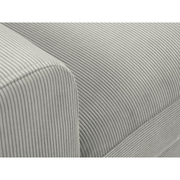 Světle šedá manšestrová rozkládací rohová pohovka Micadoni Home Moghan, pravý roh-image-1