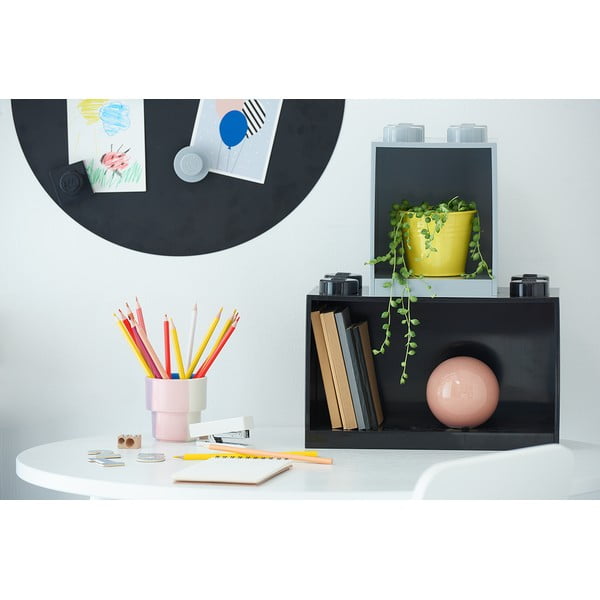 Dětská černá nástěnná police LEGO® Brick 8-image-1