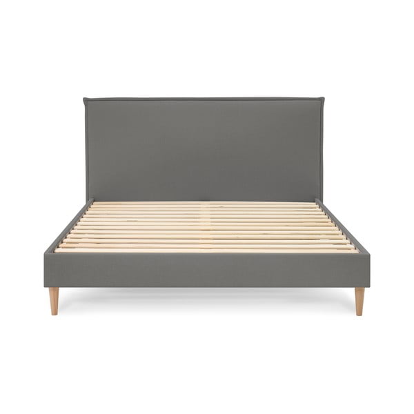 Antracitová čalouněná dvoulůžková postel s roštem 180x200 cm Sary – Bobochic Paris-image-3