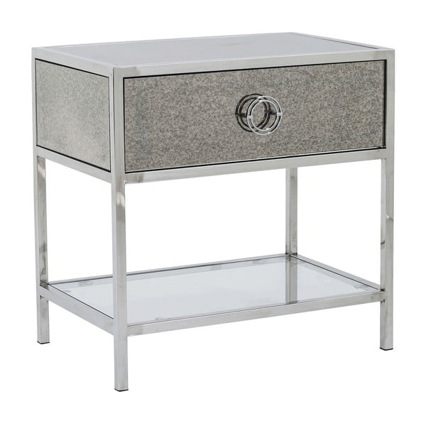 Odkládací stolek ve stříbrné barvě Kare Design Moonscape