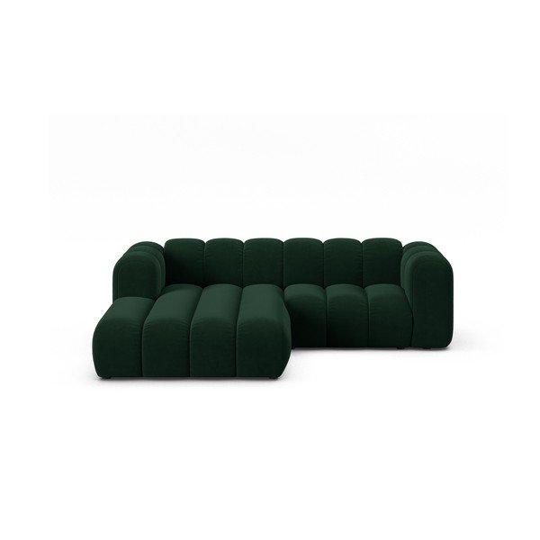 Tmavě zelená rohová pohovka (levý roh) Lupine – Micadoni Home