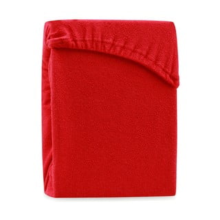Červené elastické prostěradlo na dvoulůžko AmeliaHome Ruby Siesta, 200/220 x 200 cm