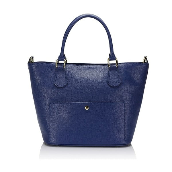 Modrá kožená kabelka Giulia Massari 2415 Blue