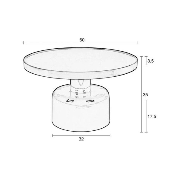 Kovový kulatý odkládací stolek ø 60 cm Glam – Zuiver-image-4