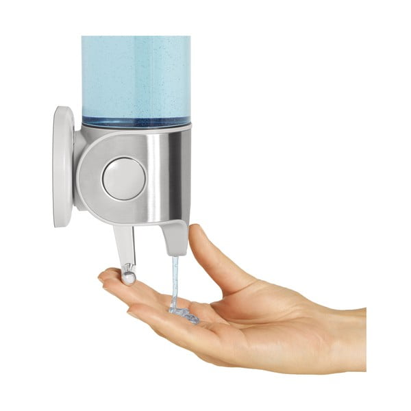 Nástěnný dávkovač mýdla z nerezové oceli ve stříbrné barvě 440 ml - simplehuman-image-3