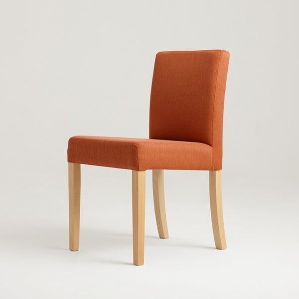 Oranžová židle s bukovými nohami Wilton