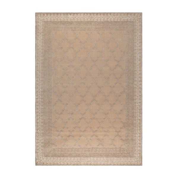 Béžový ručně vyráběný koberec Dutchbone Kasba, 170 x 240 cm