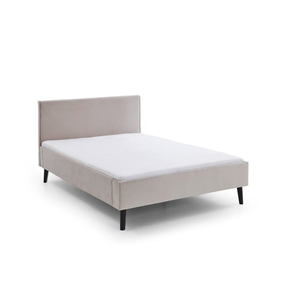 Béžová čalouněná dvoulůžková postel 140x200 cm Leira – Meise Möbel