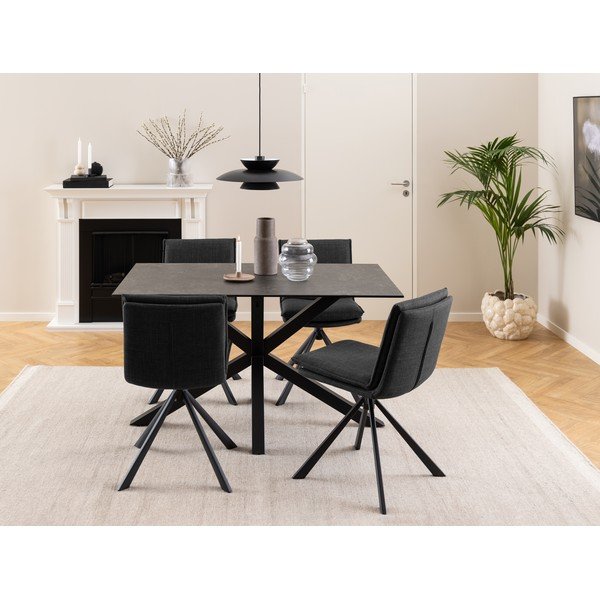 Tmavě šedá jídelní židle Flynn – Actona-image-2