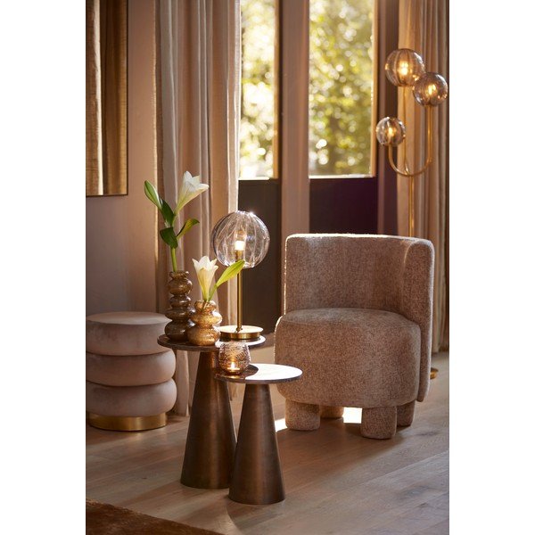 Kulatý odkládací stolek s mramorovou deskou  ø 29 cm Ynez – Light & Living-image-1
