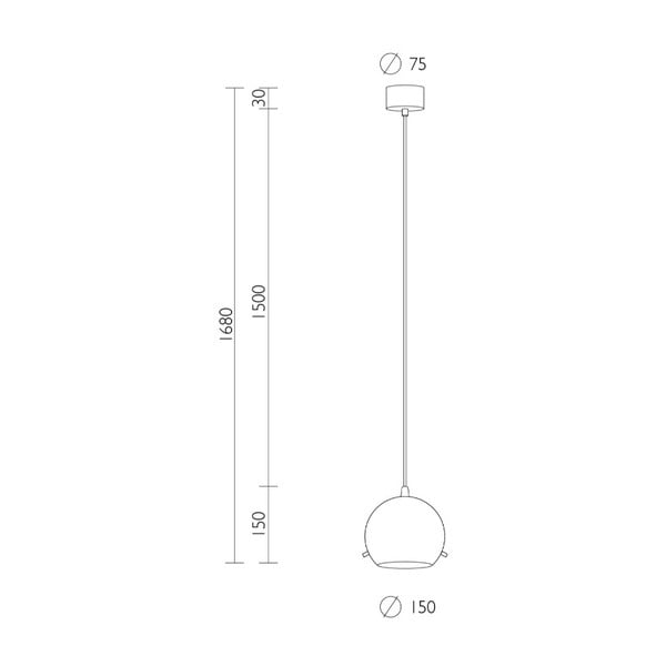 Bílé matné závěsné svítidlo s černým kabelem Sotto Luce Myoo-image-1