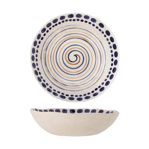 Tmavě modro-béžová servírovací mísa z kameniny ø 39 cm Shama – Bloomingville-image-3