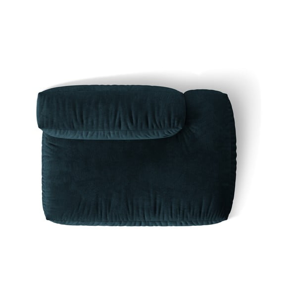 Tmavě modrý sametový modul pohovky (pravý roh) Martina – Micadoni -image-3