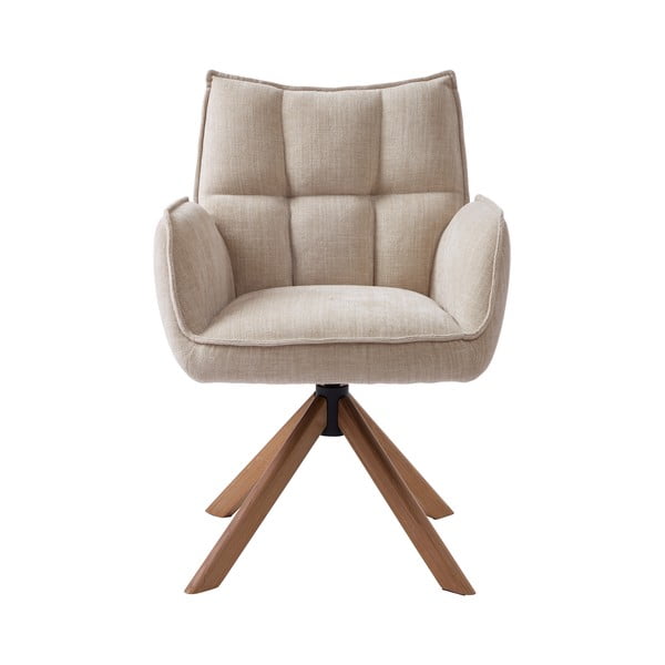 Krémová čalouněná jídelní křesla v sadě 2 ks Marilla – Unique Furniture-image-1