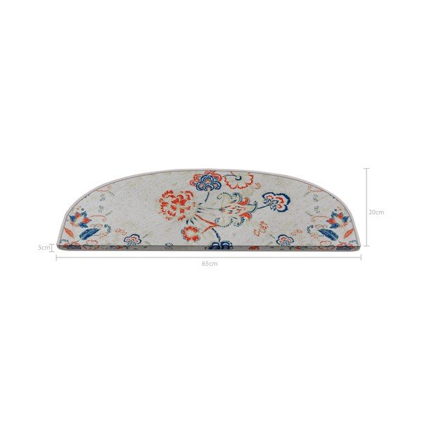 Nášlapy na schody v sadě 16 ks 20x65 cm Floral Path – Vitaus-image-2