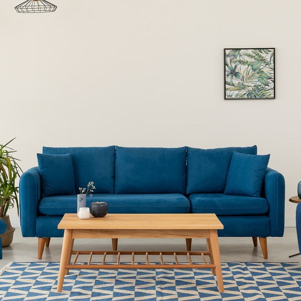 Tmavě modrá pohovka 215 cm Sofia  – Balcab Home-image-4