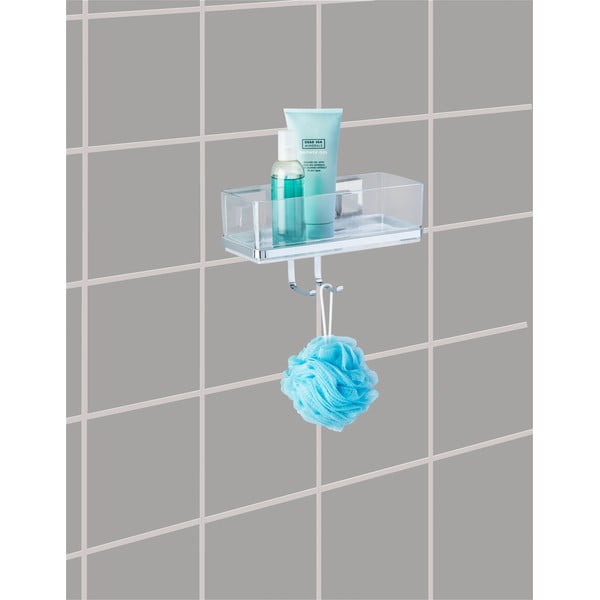 Samodržící polička se 2 háčky Wenko Vacuum-Loc, nosnost až 33 kg-image-1