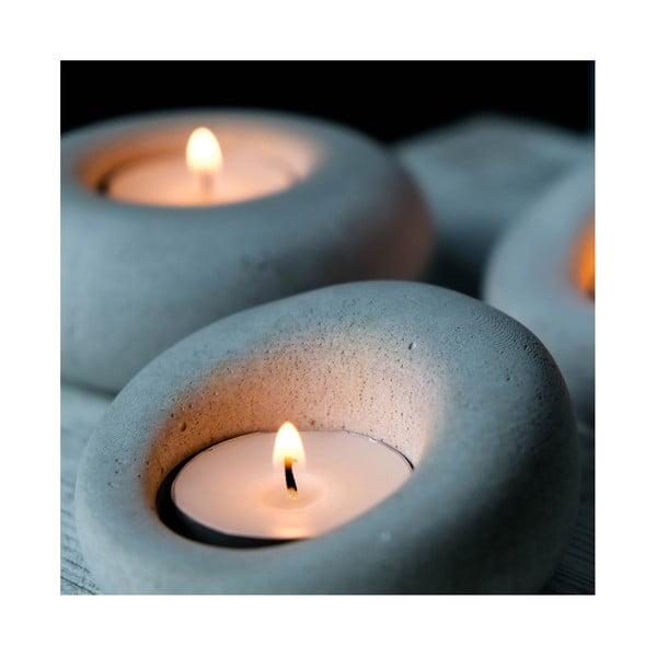 Betonové svícny v sadě 3 ks Donut – Mioli Decor-image-2