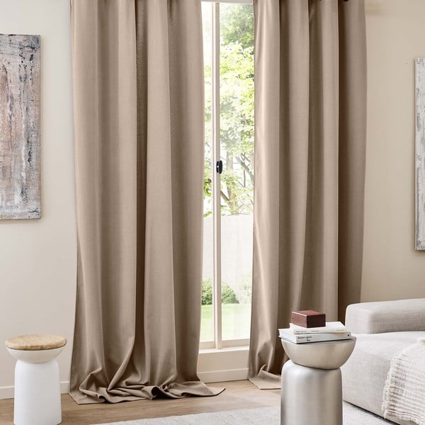 Hnědý manšestrový termo závěs 140x260 cm Madison – douceur d'intérieur-image-3