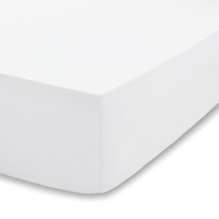 Bílé napínací prostěradlo s příměsí tencelu 90x190 cm – Bianca