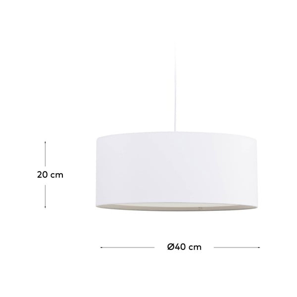 Bílé stínidlo ø 40 cm Santana – Kave Home-image-3