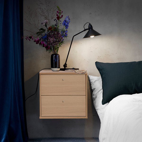 Závěsný noční stolek s poličkami v dekoru dubu Mistral - Hammel Furniture-image-1