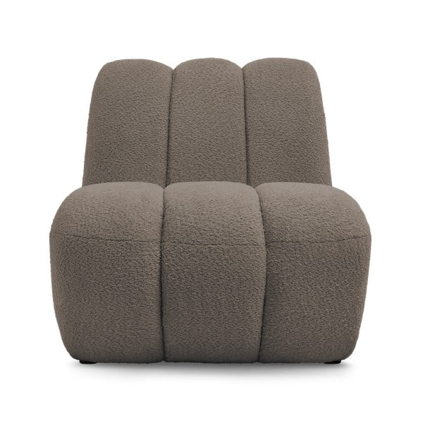 Taupe křeslo z textilie bouclé Janissaire – Bobochic Paris-image-3