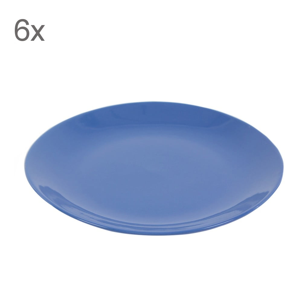 Sada 6 talířů Kaleidos 27 cm, modrá