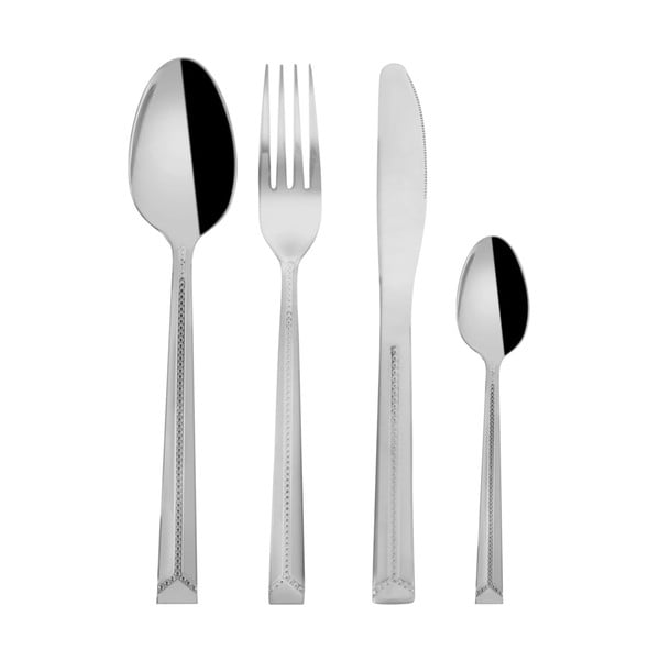 Nerezový příbor 24 ks ve stříbrné barvě Bright – Orion