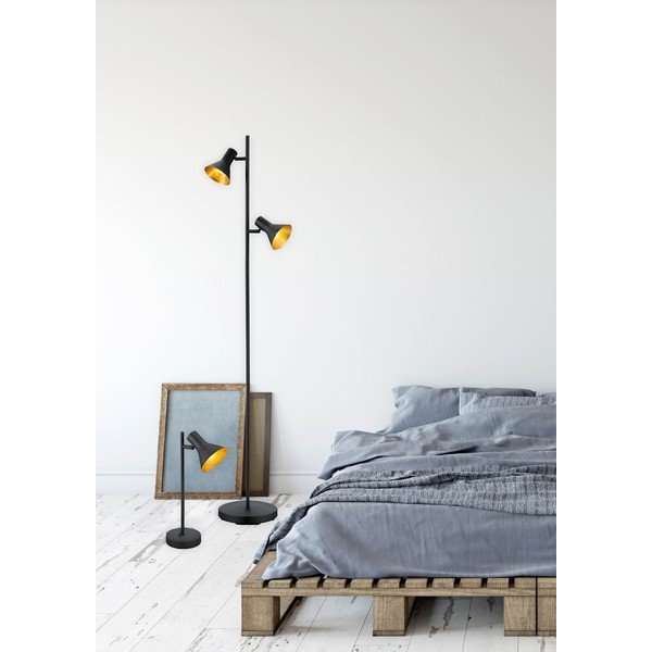 Černá kovová stolní lampa s kovovým stínidlem (výška 39 cm) Nina – Reality-image-2