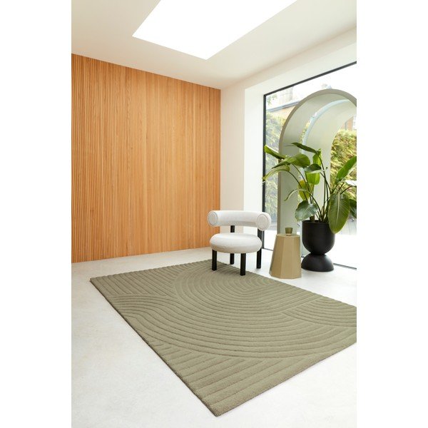 Khaki vlněný koberec 160x230 cm Hague – Asiatic Carpets-image-2