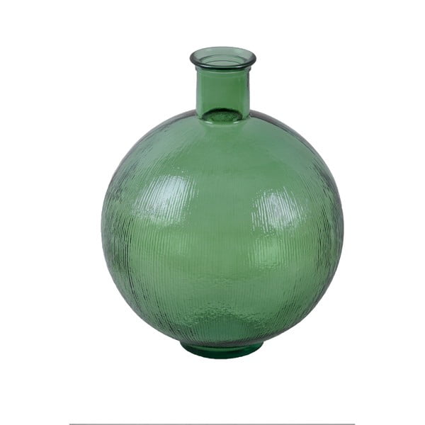 Zelená skleněná váza z recyklovaného skla Ego Dekor Artemis, výška 42 cm