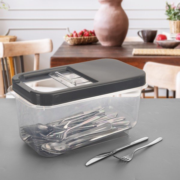 Plastový úložný box s víkem 35x20x18 cm Slop – Orion-image-2