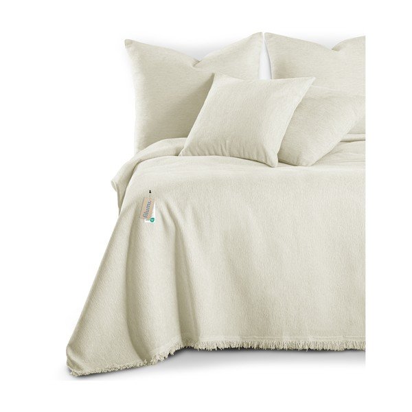 Krémový přehoz z žinylky 220x240 cm Talo – Filumi