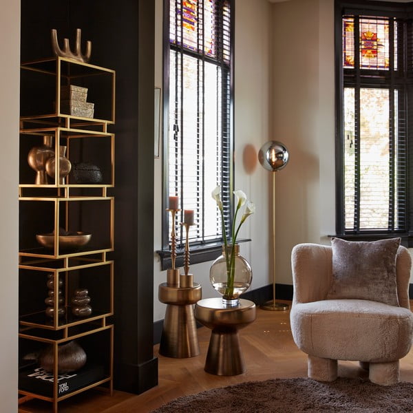 Kovový kulatý odkládací stolek ø 29 cm Dakwa – Light & Living-image-1