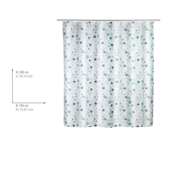 Zelený sprchový závěs Wenko Pioppo-image-1