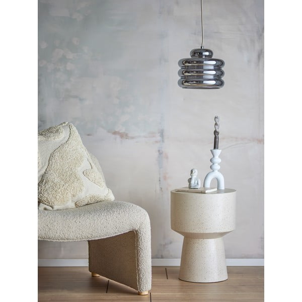 Závěsné svítidlo ve stříbrné barvě se skleněným stínidlem ø 24 cm Spike – Bloomingville-image-1