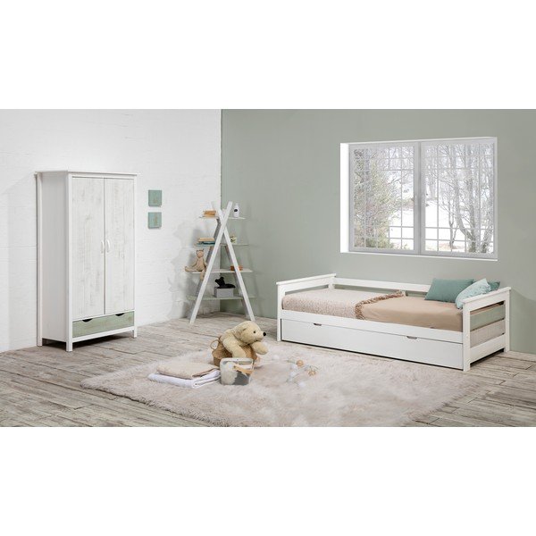 Bílá dětská knihovna s konstrukcí z borovicového dřeva Marckeric Perlé-image-1