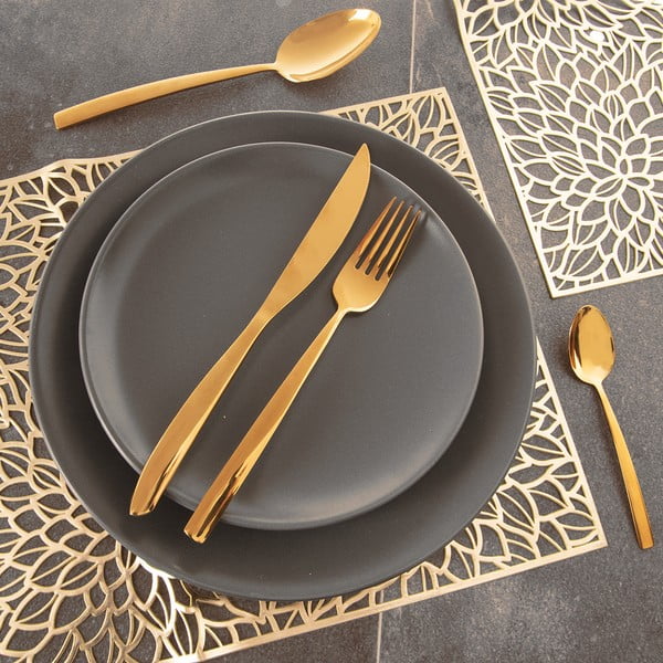 Nerezový příbor 24 ks ve zlaté barvě Gold – Orion-image-1