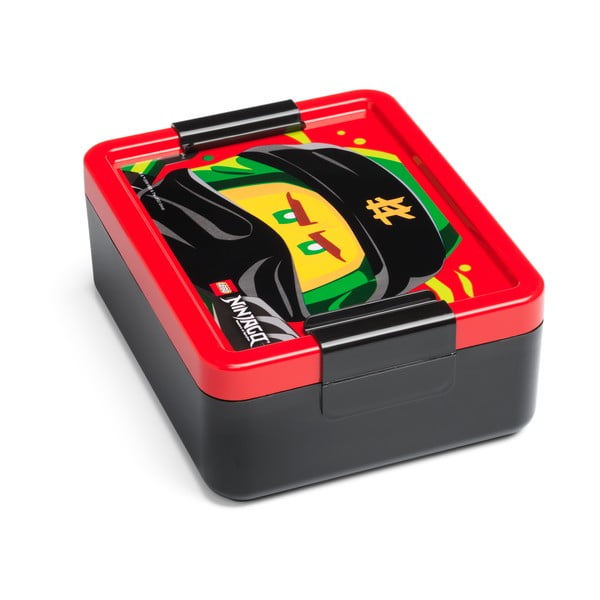 Černý box na svačinu s červeným víčkem LEGO® Ninjago