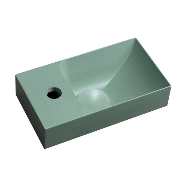 Betonové umývátko v mentolové barvě 31x17 cm Piccolino – Sapho