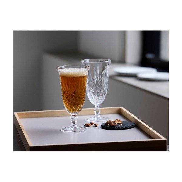 Křišťálové
 skleničky v sadě 4 ks na pivo 400 ml Melodia – Lyngby Glas-image-1