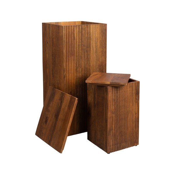 Dřevěné stojany na květiny v sadě 2 ks (výška 80 cm) Ribble – Dutchbone-image-2