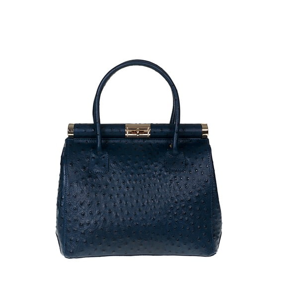 Tmavě modrá kožená kabelka Giulia Bags Amalia