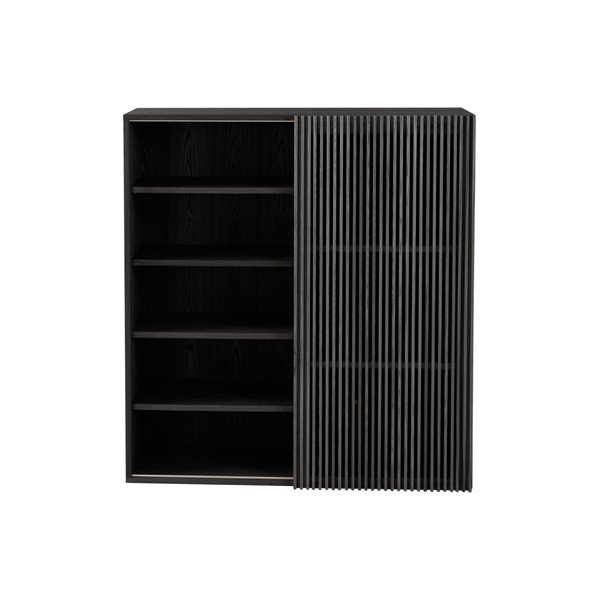 Černá předsíňová sestava v dekoru jasanu 110x120x40 cm Sion – Jotex-image-4