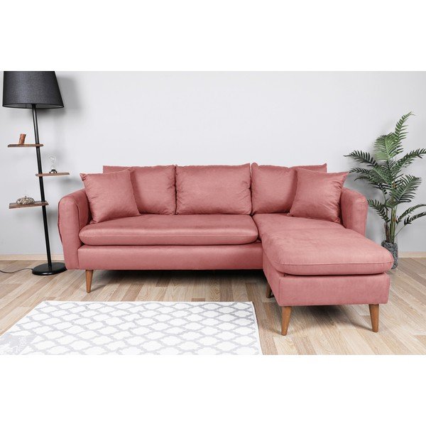 Světle růžová pohovka 215 cm Sofia – Balcab Home-image-1