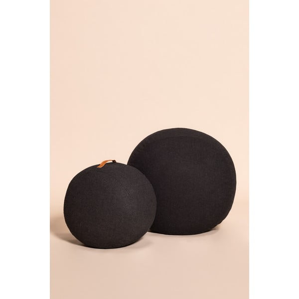 Černý puf Hübsch Gudmund, ø 75 cm-image-3