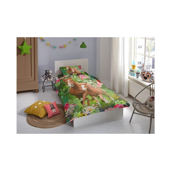 Dětské bavlněné povlečení Good Morning Foal, 140 x 200 cm-image-1
