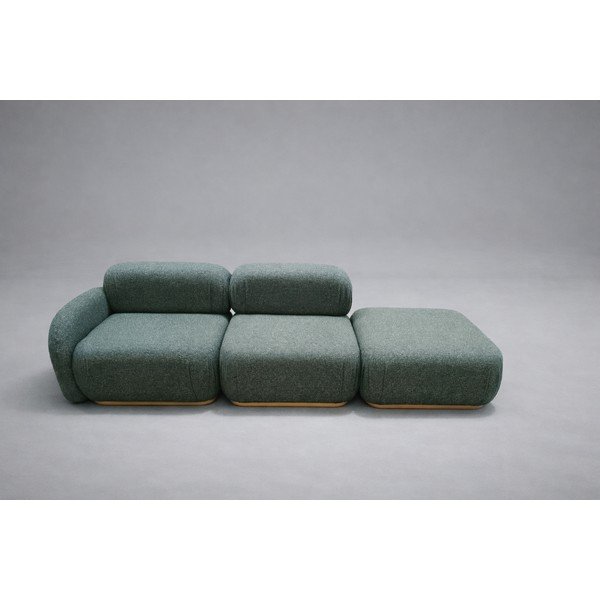 Tmavě zelená pohovka levý roh 258 cm Ailani - II. jakost – Makamii-image-1