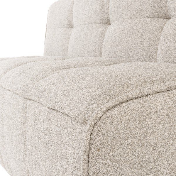 Béžová polstrovaná lavice z textilie bouclé Cluster – vtwonen-image-1